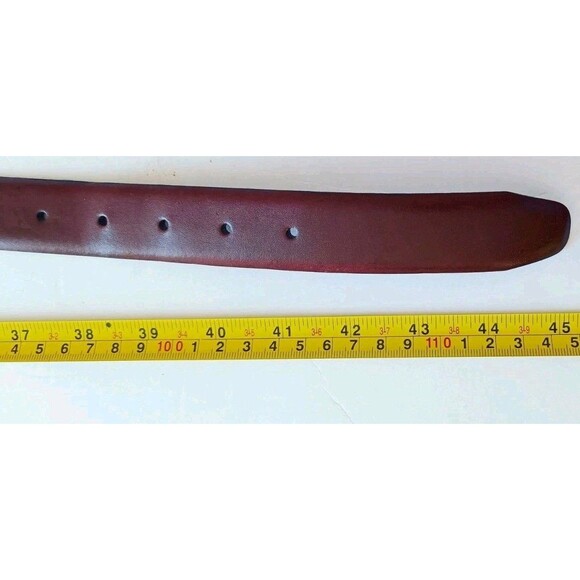 Men's Italian Leather Dress Belt Size 38 Brown Made In Italy Work Minimalist - Picture 10 of 11